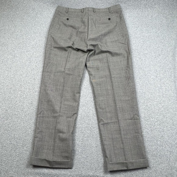Lauren Ralph Lauren Total Comfort Pants Mens 38x32 Houndstooth Cuffed Pleated - Picture 6 of 8